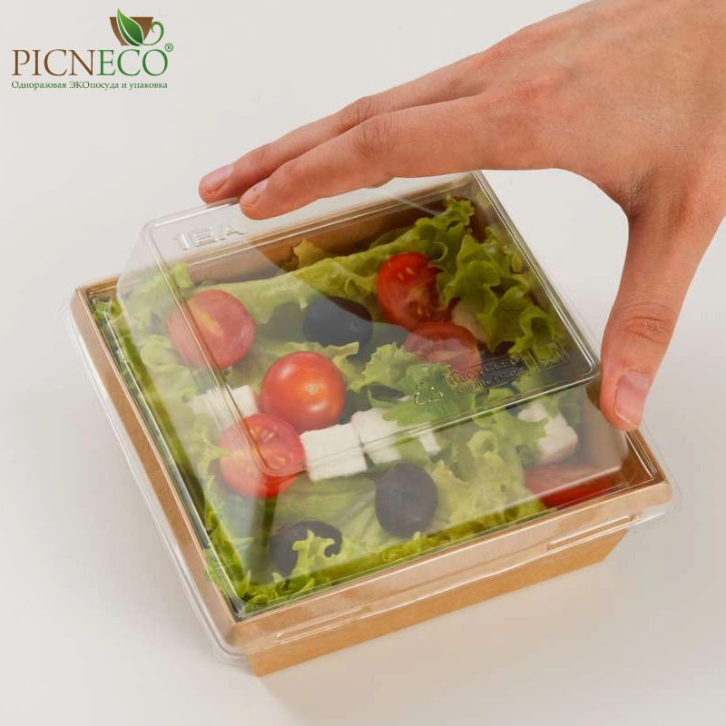 товар Контейнер бумажный 550мл, крафт, серия OneClick, (крышка отдельно) OK055